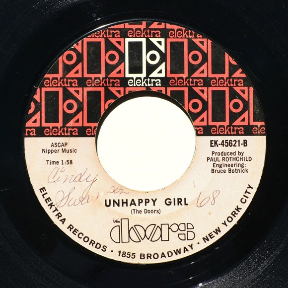 Other - The Doors People Are Strange/Unhappy Girl 45 rpm Vinyl 7" Single Record EK-45621
